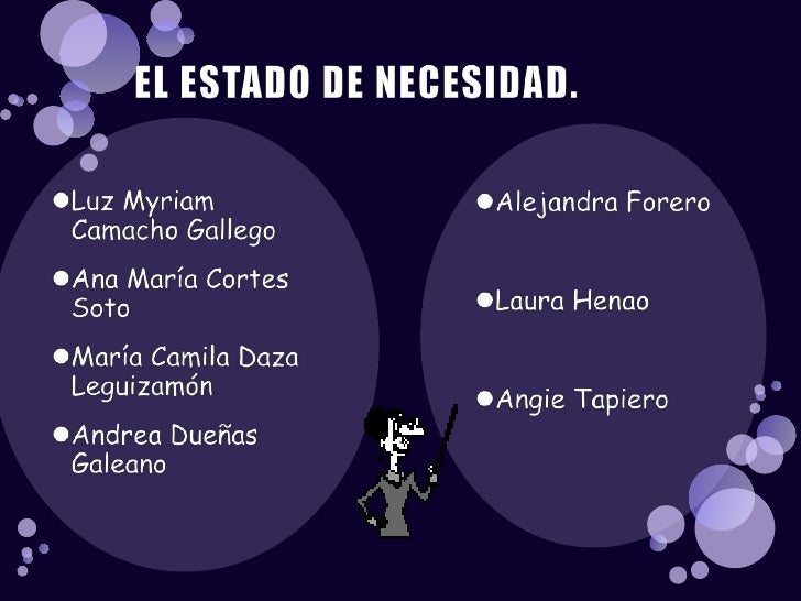 ESTADO NECESIDAD estado necesidad: