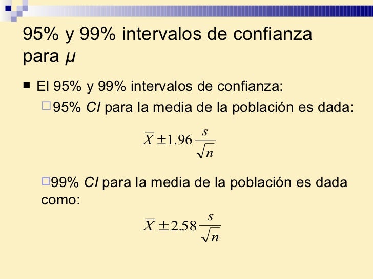 Estimación e intervalos de confianza
