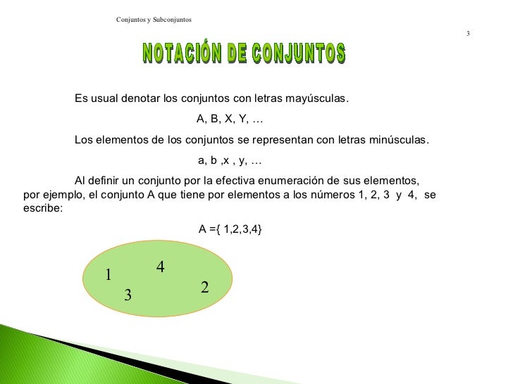 conjuntos y subconjuntos