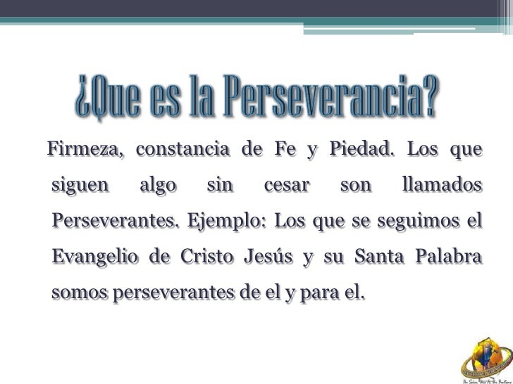 Estudio bibilico la perseverancia