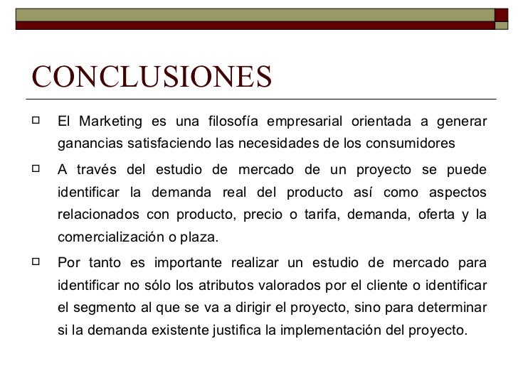 Estudio De Mercado Para Un Proyecto