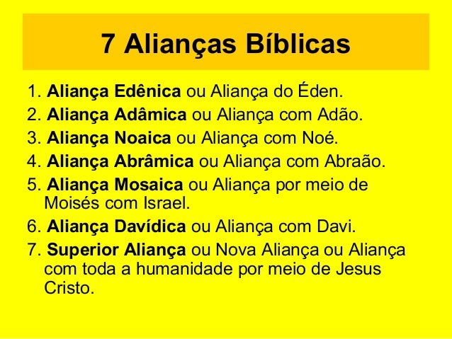 Estudo das alianças bíblicas