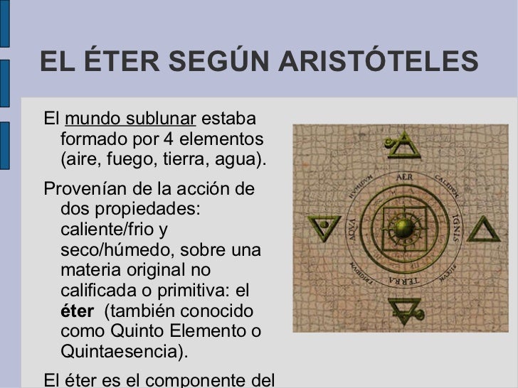 Historia del eter