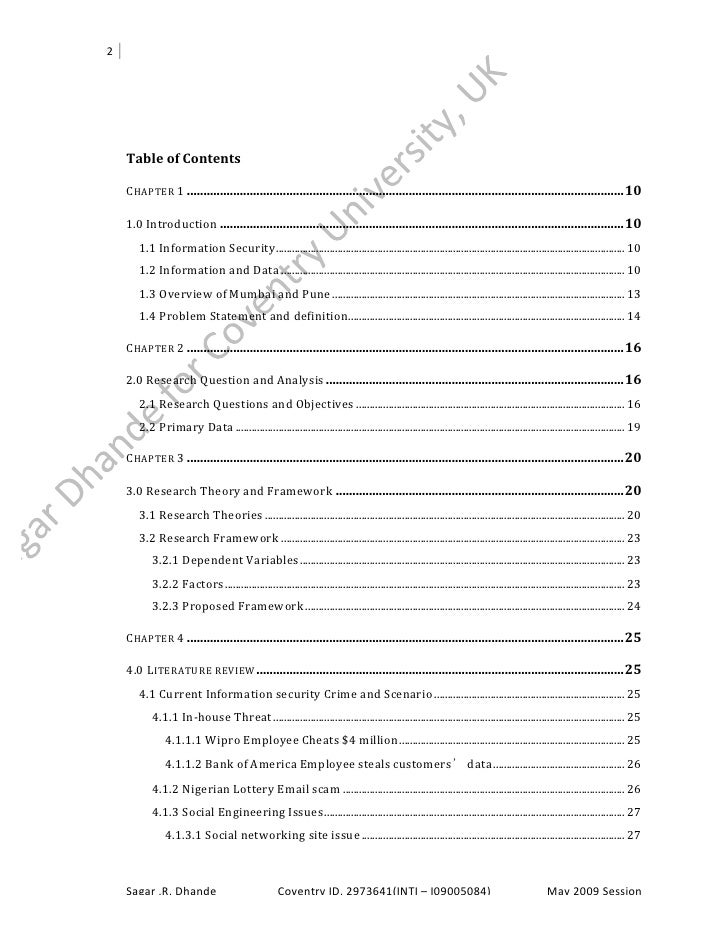 Master thesis in network security