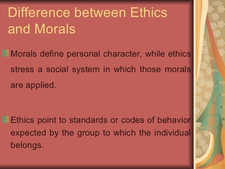 Morals Values And Ethics