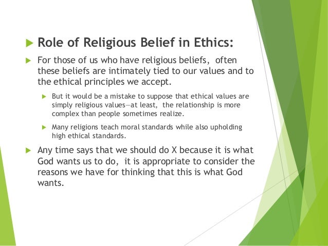 Moral beliefs and values examples