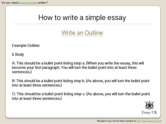 How to write a simple essay