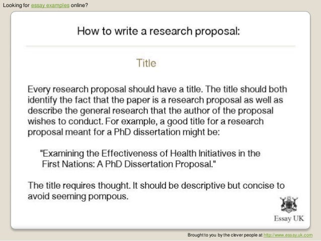 How to write a proposal for a research essay