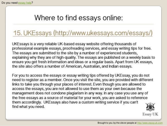 Where to find essays