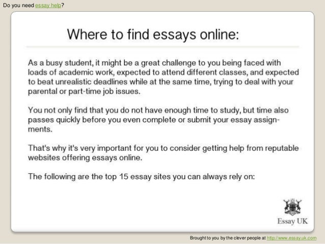 find essays online