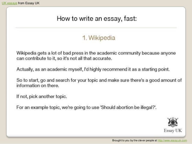 How to write essay fast
