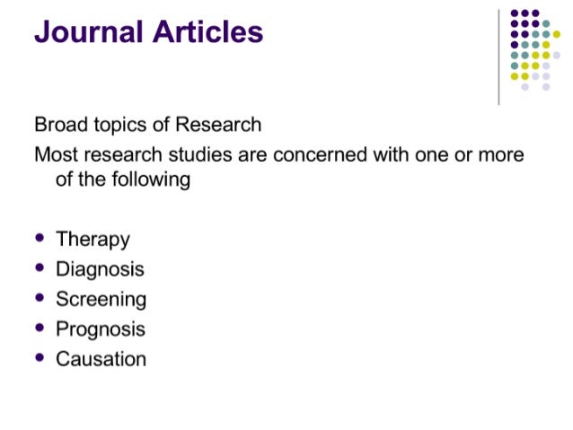 Critical reviews of journal articles - University Library - University of