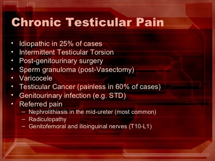 Evaluation of Testicular Pain