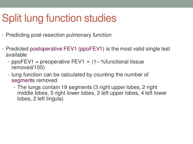 Evaluation of preoperative pulmonary risk