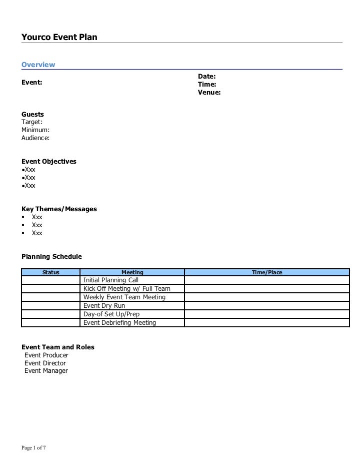 <strong>Event Planning Proposal Template</strong> | Cranfordchronicles Event planning proposal template