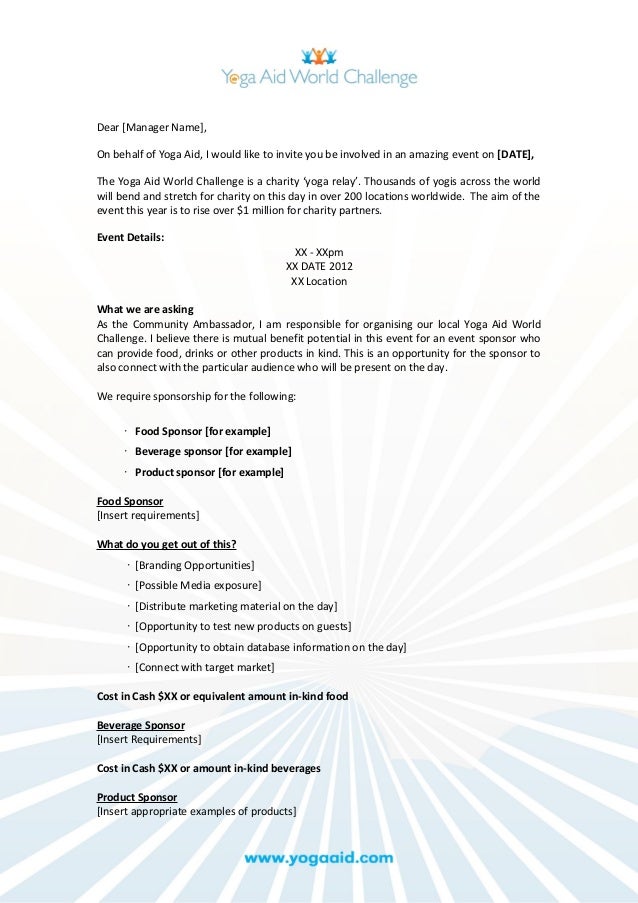 event sponsorship request document sample sponsorship proposal