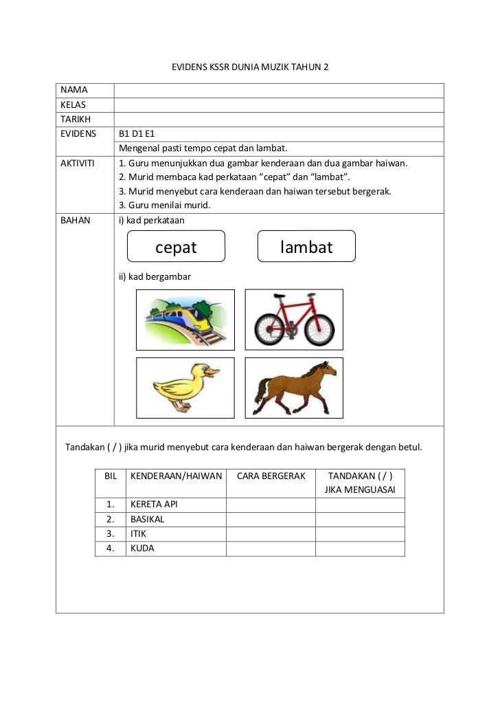 Evidens kssr dunia muzik tahun 2 (band 1)