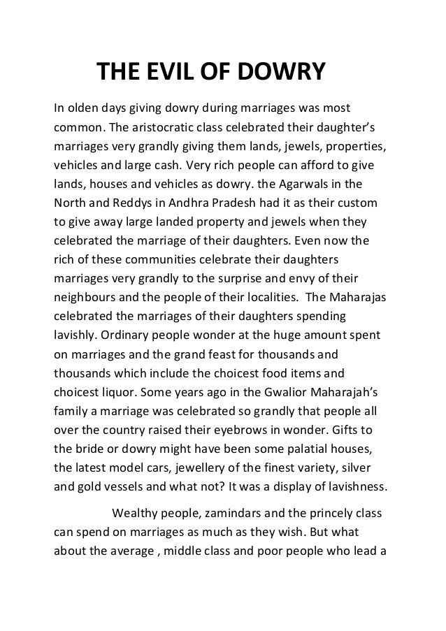 Essay on dowry system in punjabi