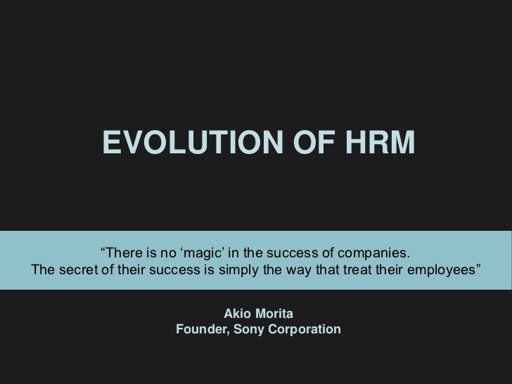 Evolution Of Hrm