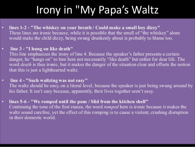 essay on my papas waltz essay on my papas waltz