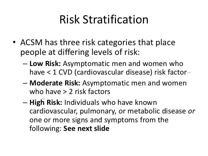 Acsm Risk Factors Chart