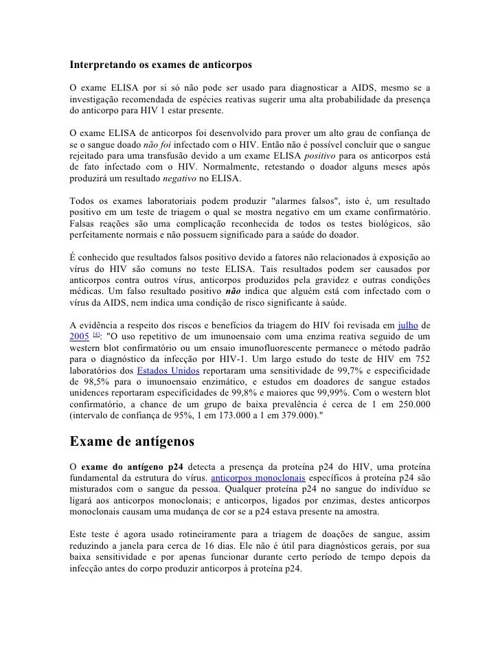 Exame caseiro de hiv