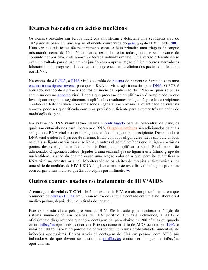 Exame sangue hiv
