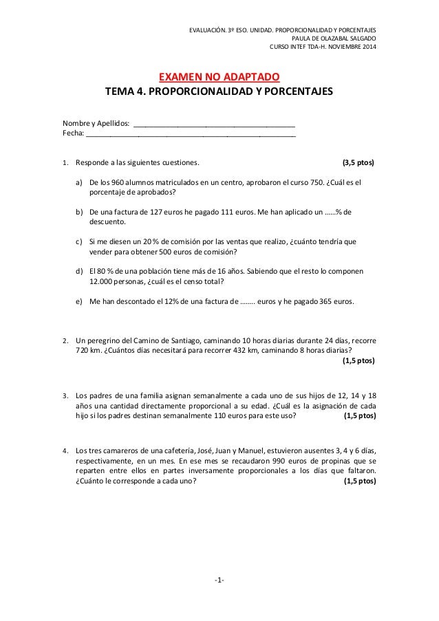 EXAMEN GRADUADO ESO examen graduado eso: