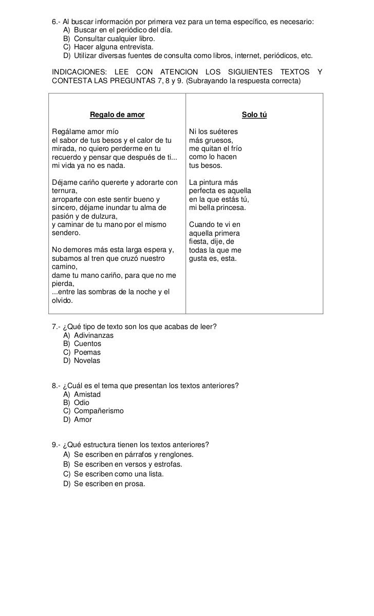 6.- Al buscar información por primera vez para un tema específico, es necesario:    A) Buscar en el periódico del día.    ...