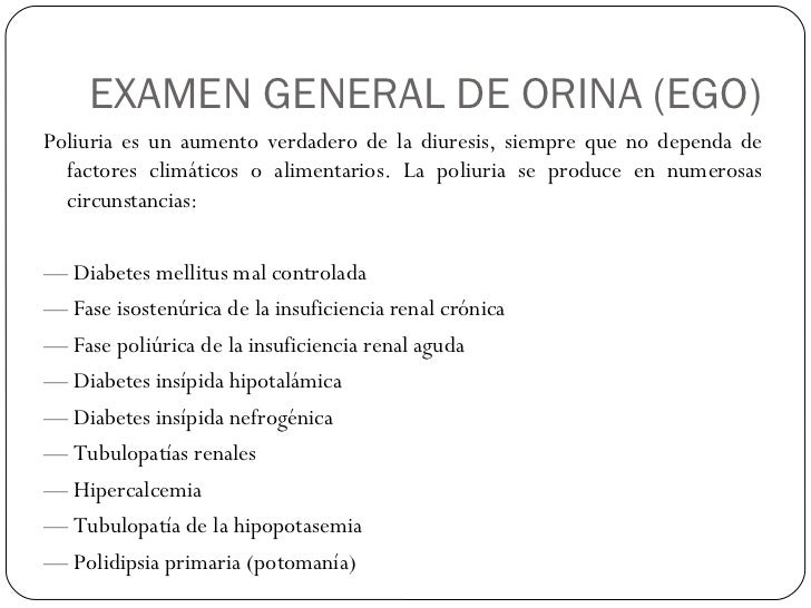 Examen general de orina