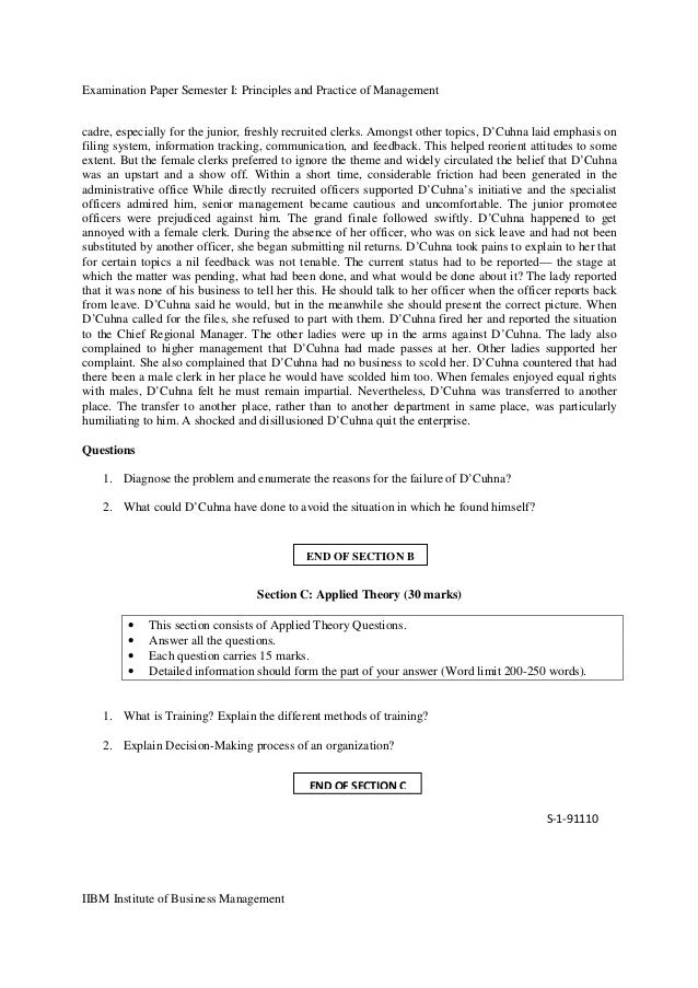 Principles of Business Management Essay