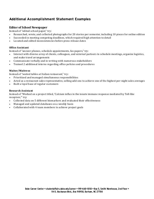 Internship science resume