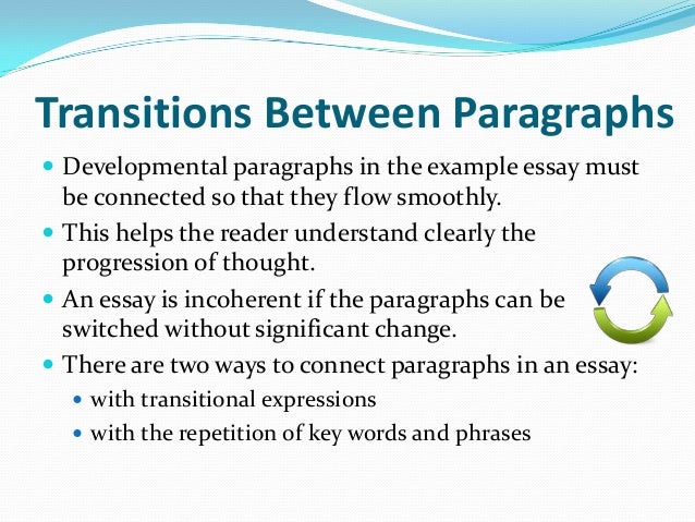 Transition In An Essay