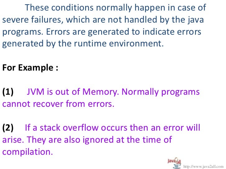 Java Exception handling