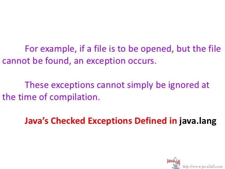 Java Exception handling