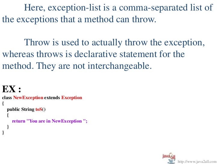 Java Exception handling