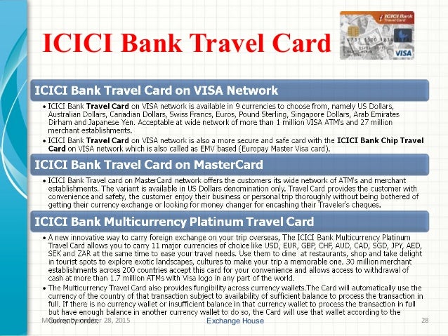 icici bank forex travel card