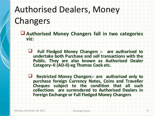 list of authorised dealers in foreign exchange