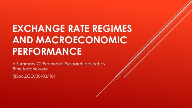 historical overview of exchange rate regimes historical overview of exchange rate regimes