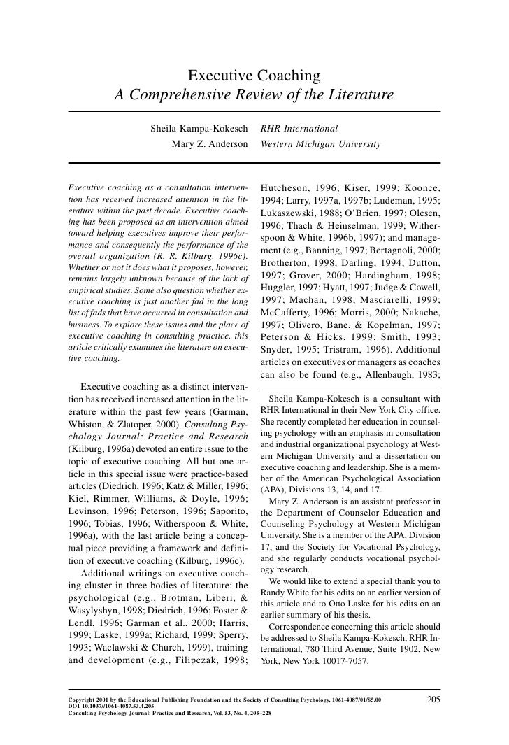 Essay on coaching