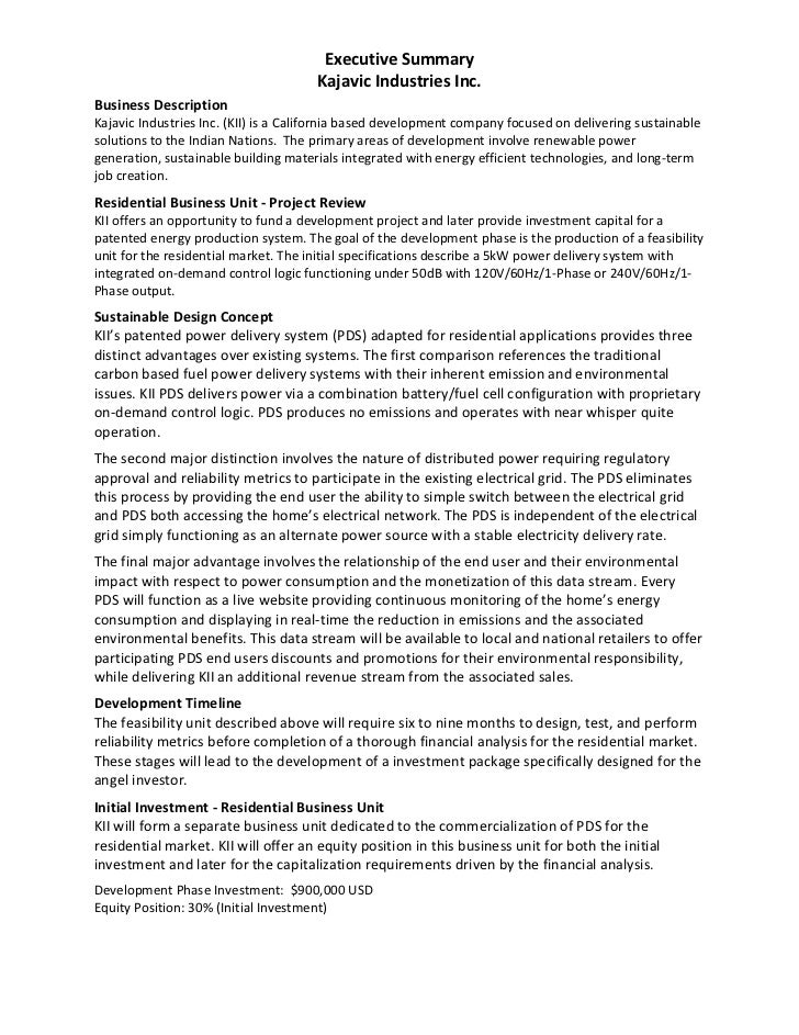 executive briefing document template
