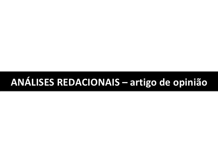 Artigo de opiniao pronto