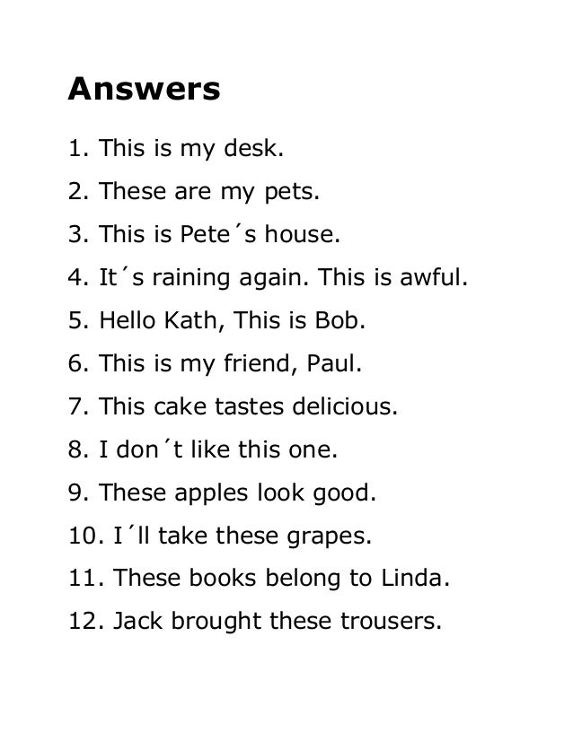 subject and object pronouns exercises pdf with answers