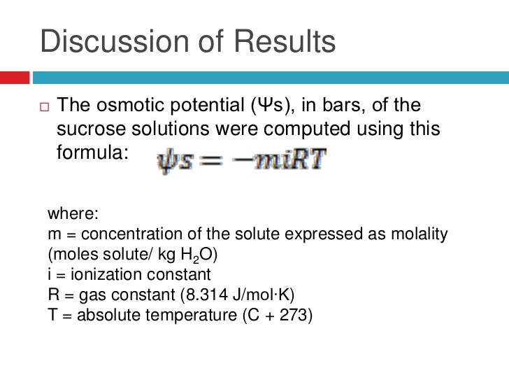 water potential of a potato essay water potential formula