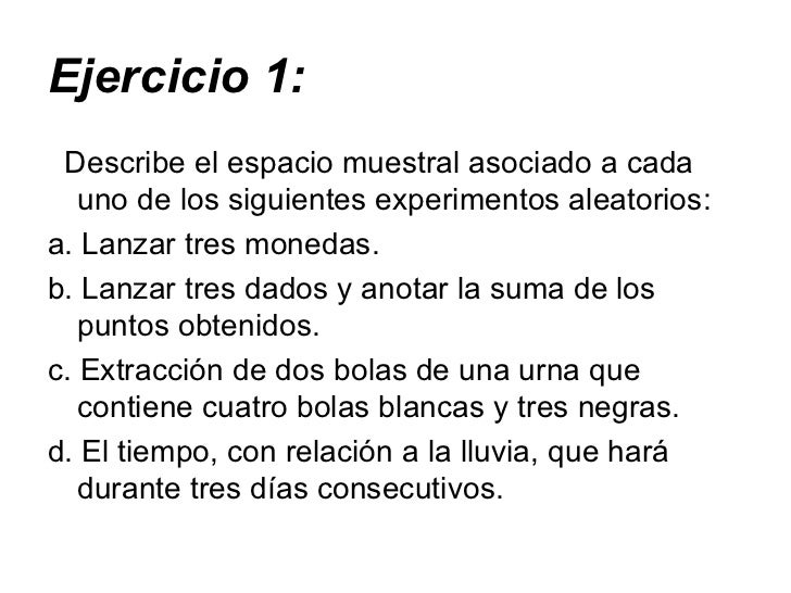 Experimentos Aleatorios Y Sucesos Experimentos Aleatorios Y Sucesos