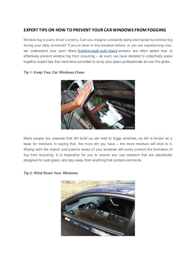 Expert tips on how to prevent your car windows from fogging