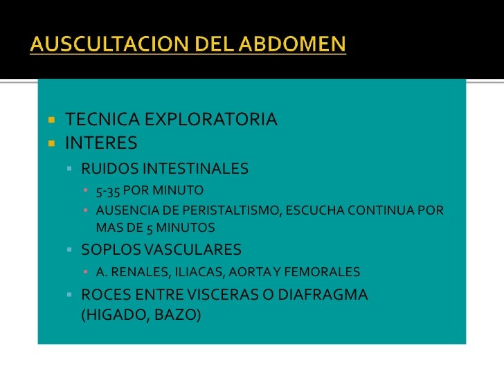 Exploracion de abdomen