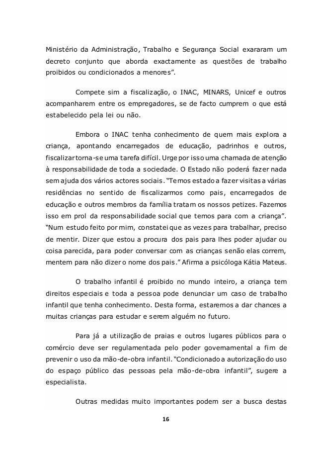 Monografia trabalho infantil