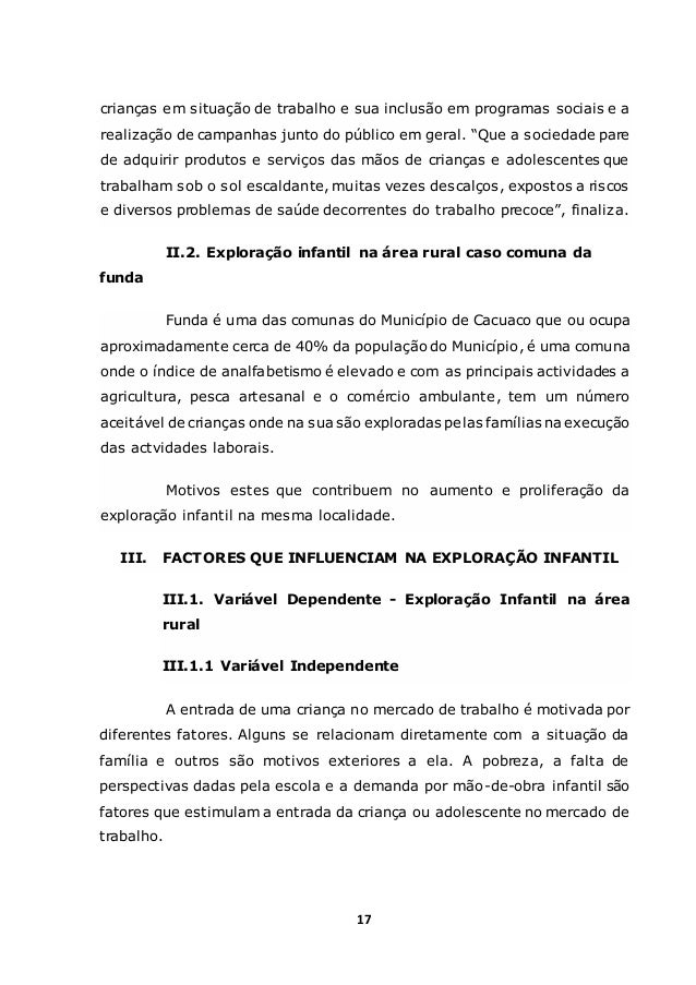 Monografia trabalho infantil