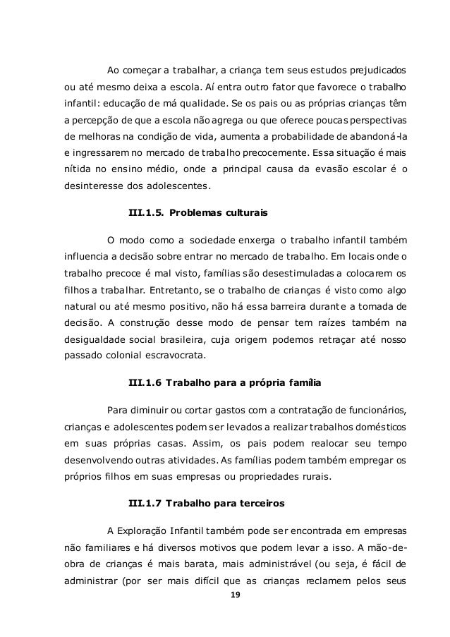 Monografia trabalho infantil